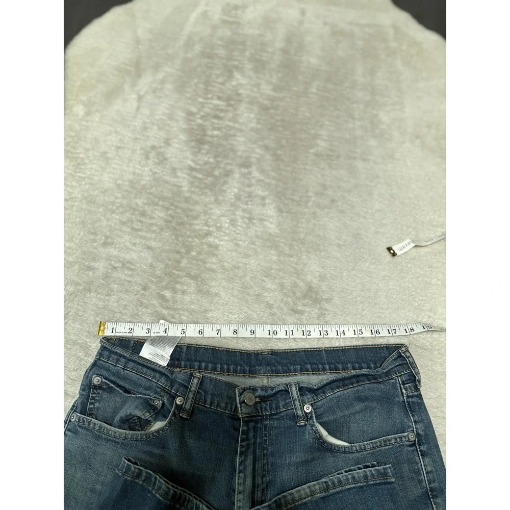 Levi's 505 Mens Blue Straight Denim‎ Jeans Size 36x34 Pants Faded